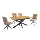 CONJUNTO MESA EXT. KELLER + 4 SILLAS SHELTON BEIG