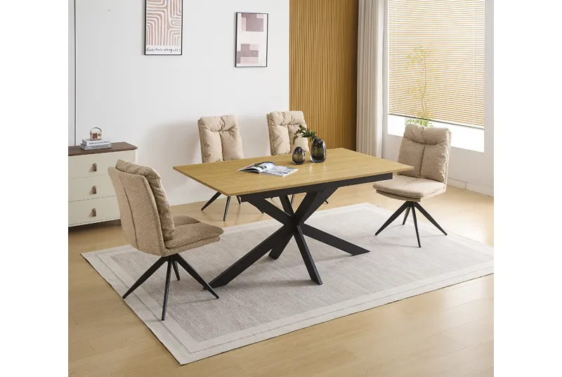 CONJUNTO MESA EXT. KELLER + 4 SILLAS SHELTON BEIG