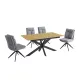 CONJUNTO MESA EXT. KELLER + 4 SILLAS SHELTON GRIS