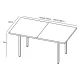 CONJUNTO MESA EXT. CAMDEN + 4 SILLAS MORGAN BEIG