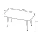 MESA COMEDOR FIJA TAPA MDF HUDSON NEGRO