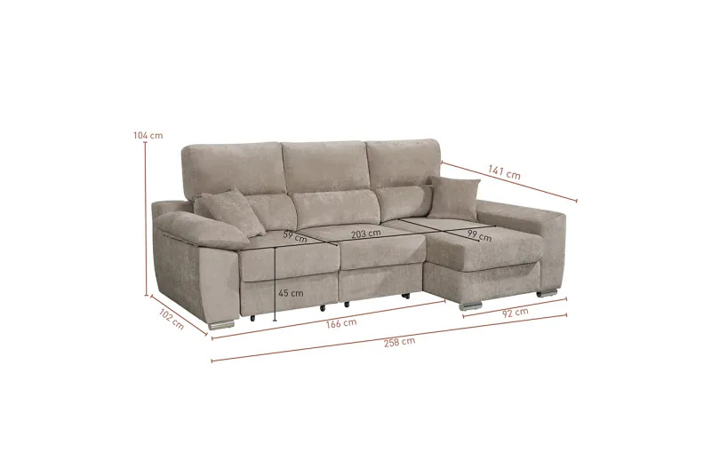 SHAISELONGUE DCHA. CAMA C/ARCÓN PEDRO BEIG