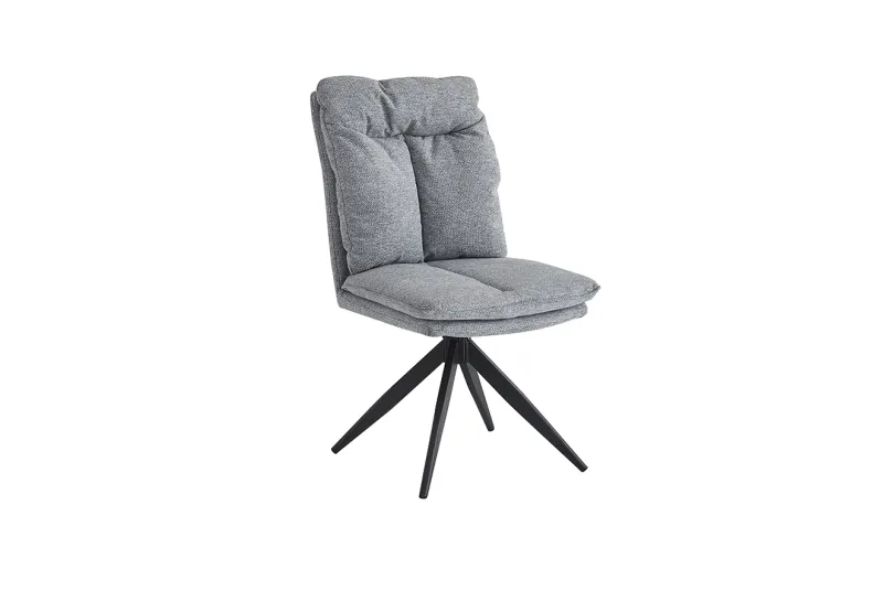 JUEGO DE 2 SILLAS GIRATORIAS TAP.ARAGON SHELTON GRIS