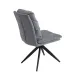 JUEGO DE 2 SILLAS GIRATORIAS TAP.ARAGON SHELTON GRIS