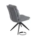 JUEGO DE 2 SILLAS GIRATORIAS TAP.ARAGON SHELTON GRIS