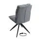 JUEGO DE 2 SILLAS GIRATORIAS TAP.ARAGON SHELTON GRIS