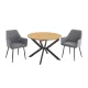 CONJUNTO MESA EXT. WINSOR + 2 SILLONES DEVON GRIS
